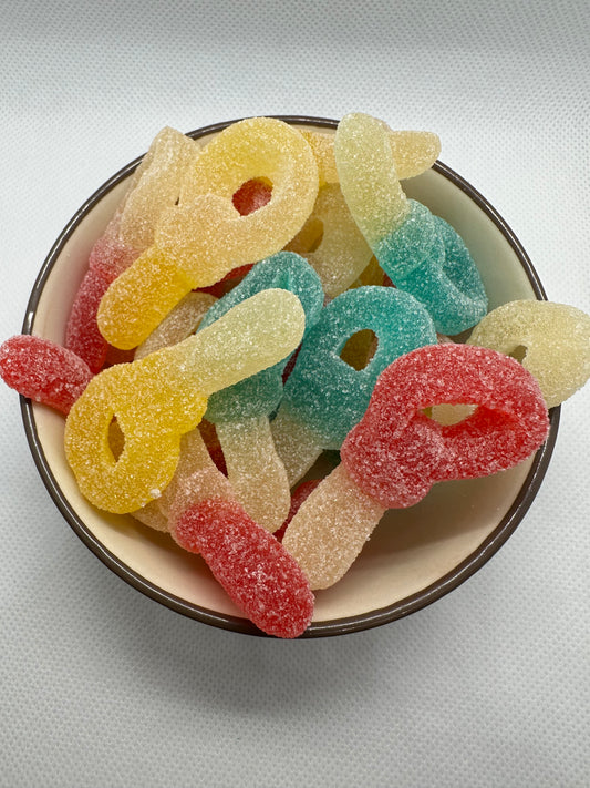 Tétines multicolores sucré