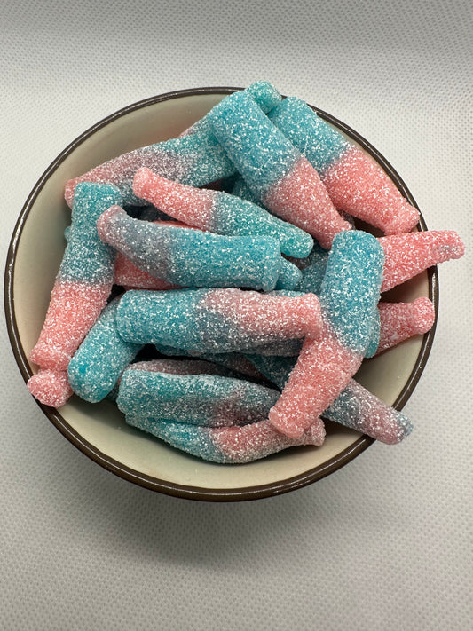 Bouteille rose et bleu sucré - 100g